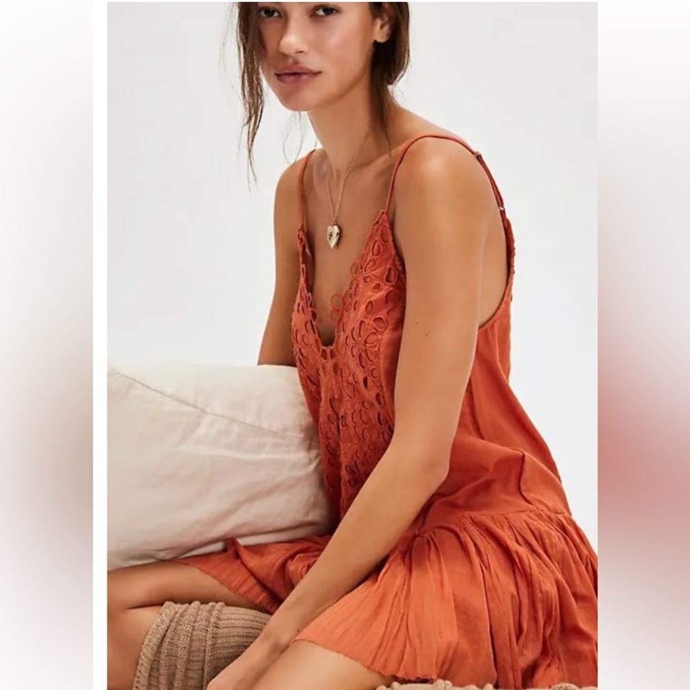 Free People Cassela Drop Waist Slip Dress